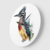 ザラ絵を描ンナー水彩ロードランナー ラージ壁時計 (傾斜)