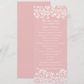 ザラ・ジェーン ピンク＆ホワイト 式次第 プログラム (正面/裏面)