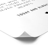 ザラ ミニマル 思い出に残る ウェディングポスター ポスター (角)