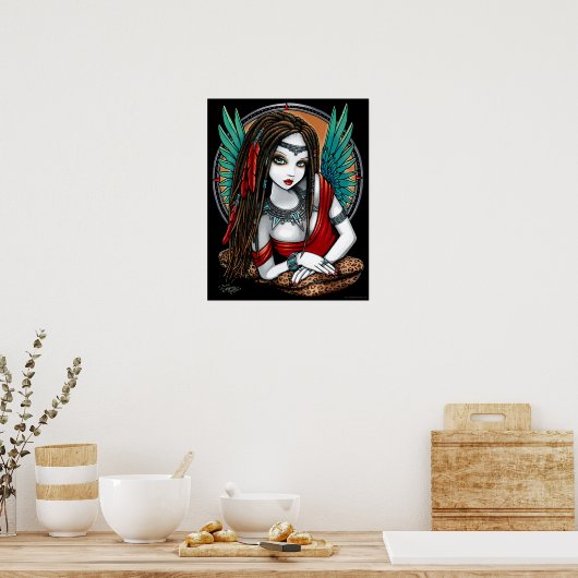 ザリア族アステカ中米天使ポスター ポスター (キッチン)