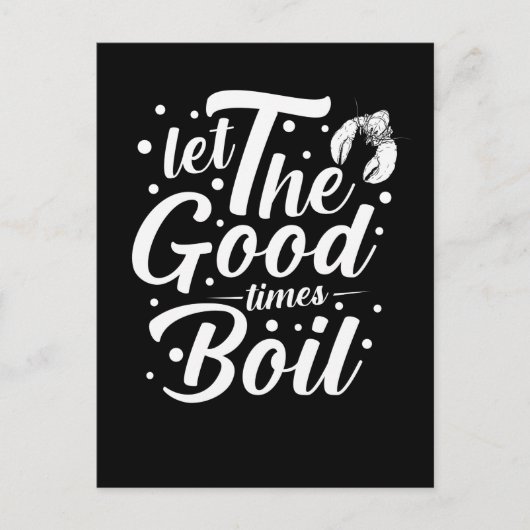 ザリガニおもしろいの料理ロブスター ポストカード (正面)