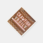 ザリガニが卒業家族の魚介類を煮沸素朴 スタンダードカクテルナプキン (角)