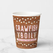 ザリガニが卒業家族の魚介類を煮沸素朴 紙コップ (裏面)