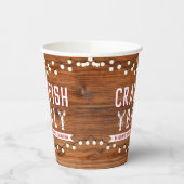 ザリガニが卒業家族の魚介類を煮沸素朴 紙コップ (左)