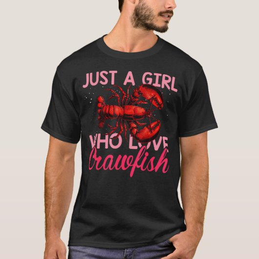 ザリガニが大好きな女の子 Tシャツ (正面)