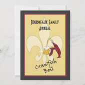 ザリガニが煮立つ（紋章の）フラ・ダ・リ招待状 招待状 (裏面)