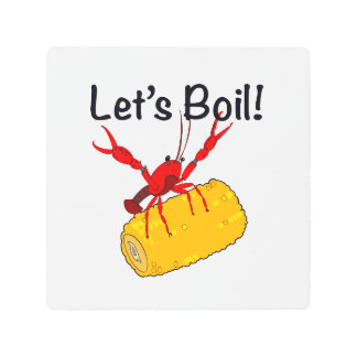 ザリガニが金属アートを煮沸 メタルプリント