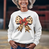 ザリガニとヒョウ柄コケッティー ボウ Tシャツ