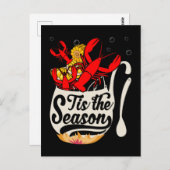 ザリガニのシーズンおもしろいザリガニ食べのロブスターを煮る ポストカード (正面/裏面)