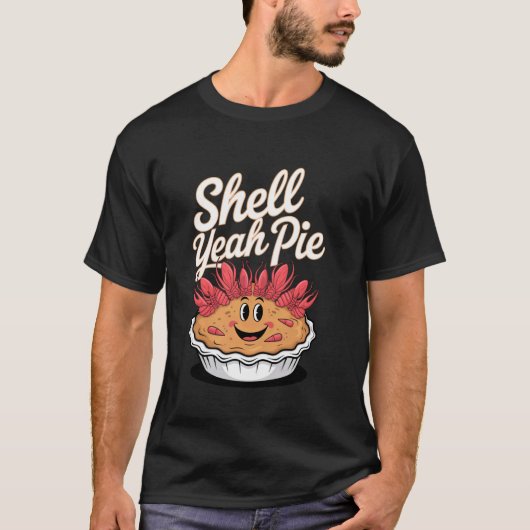 ザリガニのパイ生地 わーいパイ Tシャツ (正面)