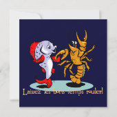 ザリガニのパーティの招待状 招待状 (裏面)