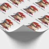 ザリガニの卒業パーティーのサック ラッピングペーパー (角)