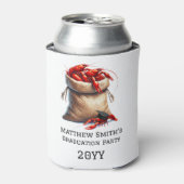 ザリガニの卒業パーティーのサック 缶クーラー (缶正面)