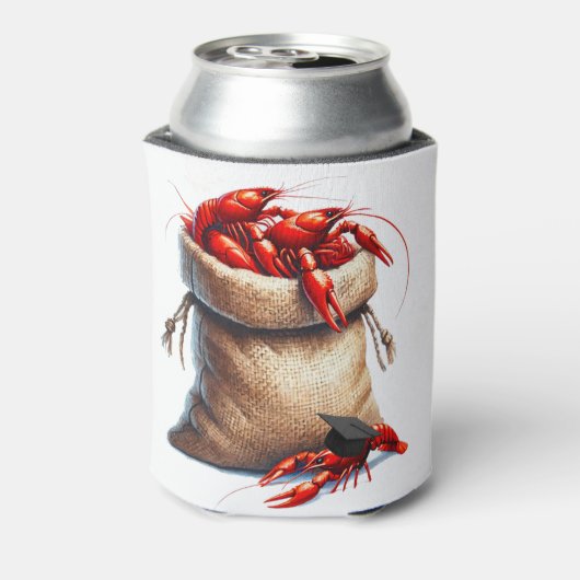 ザリガニの卒業パーティーのサック 缶クーラー (缶裏面)