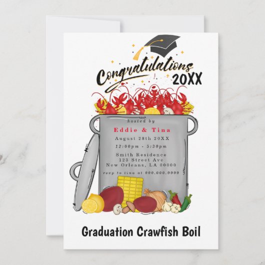 ザリガニの卒業パーティー 招待状 (正面)