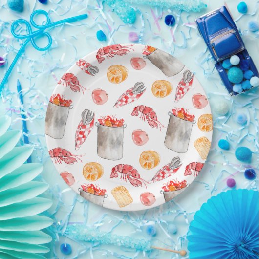 ザリガニの夏のパーティー紙プレート ペーパープレート (パーティー)