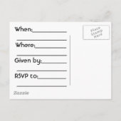 ザリガニの招待状 インビテーションポストカード (裏面)