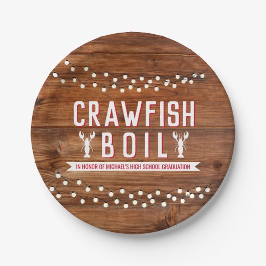 ザリガニの煮沸卒業学校イベント ペーパープレート (正面)