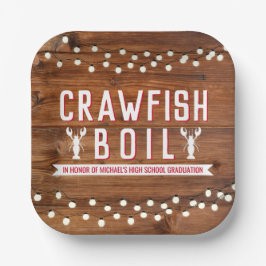 ザリガニの煮沸卒業懇親会ロブスター 素朴 ペーパープレート