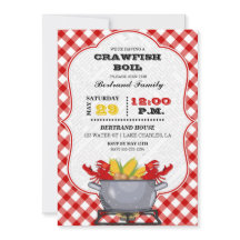 ザリガニの煮込み鍋 赤チェックのギンガム