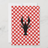 ザリガニの煮込み鍋 赤チェックのギンガム 招待状 (裏面)