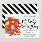 ザリガニの誕生日招待状 招待状 (正面/裏面)