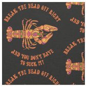 ザリガニの頭を割る ファブリック (クローズアップ)