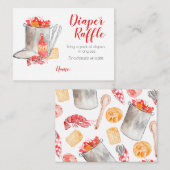 ザリガニはバビシャワーおむつラッフルカードを沸騰させる エンクロージャーカード (正面/裏面)