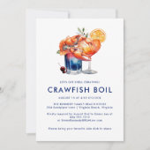 ザリガニはパーティー低い国の魚介類を沸騰 招待状 (正面)