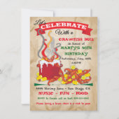 ザリガニは招待状をくしゃくしゃに紙で煮る 招待状 (正面)