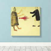 ザリガニを吠えるマオリ キャンバスプリント (インサイチュ (ウッドフロア))