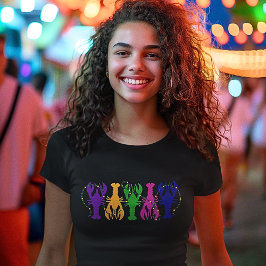 ザリガニカラフルとビーズ Tシャツ