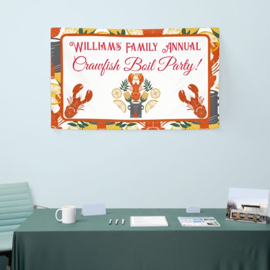 ザリガニパーティー夏のシーフードクックアウト 横断幕 (トレードショー)