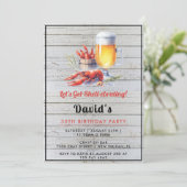 ザリガニパーティー招待状夏30歳の誕生日 招待状 (スタンド正面)