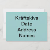 ザリガニパーティー、クラフトスキヴァ、スカンジナビア 招待状 (裏面)