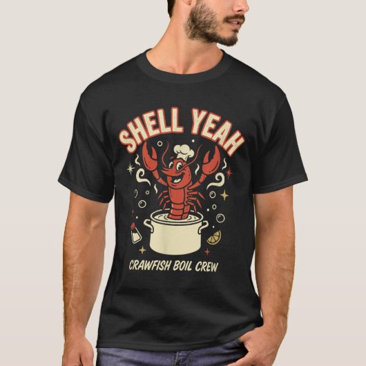 ザリガニパーティー シーフード ザリガニ好き Tシャツ (正面)