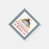 ザリガニ夏シーフードバーベキューパーティー スタンダードカクテルナプキン (角)