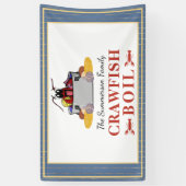 ザリガニ夏シーフードバーベキューパーティー 横断幕 (縦)