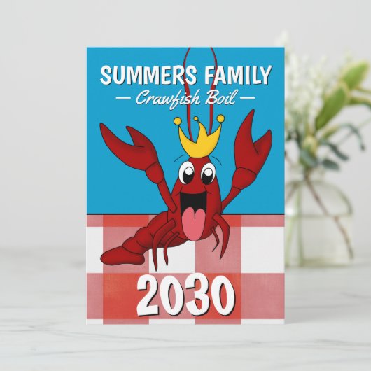 ザリガニ年間の家族の懇親会クックアウトを沸騰 招待状 (スタンド正面)
