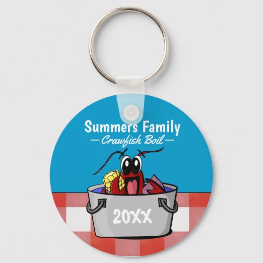 ザリガニ年間家族懇親会パーティー キーホルダー (正面)
