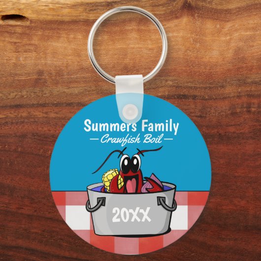ザリガニ年間家族懇親会パーティー キーホルダー (正面)