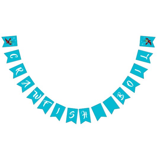 ザリガニ年間家族懇親会パーティー バンティングフラッグ (全)