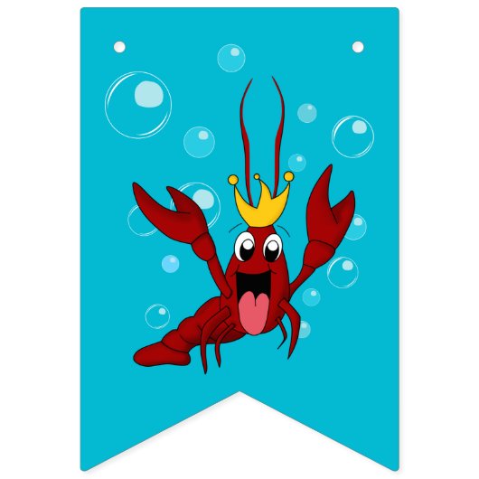 ザリガニ年間家族懇親会パーティー バンティングフラッグ (第1の旗)