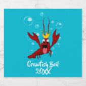 ザリガニ年間家族懇親会パーティー ビールラベル (シングルラベル)