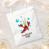 ザリガニ年間家族懇親会パーティー フェイバーバッグ (クリップ留めされた状態)