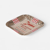 ザリガニ煮沸ロブスター卒業素朴会 ペーパープレート (傾斜あり)