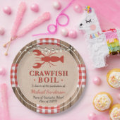 ザリガニ煮沸ロブスター卒業素朴会 ペーパープレート (パーティー)