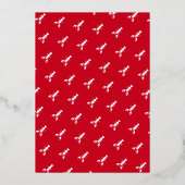 ザリガニ煮沸卒業シーフードパーティー 箔招待状 (裏面)