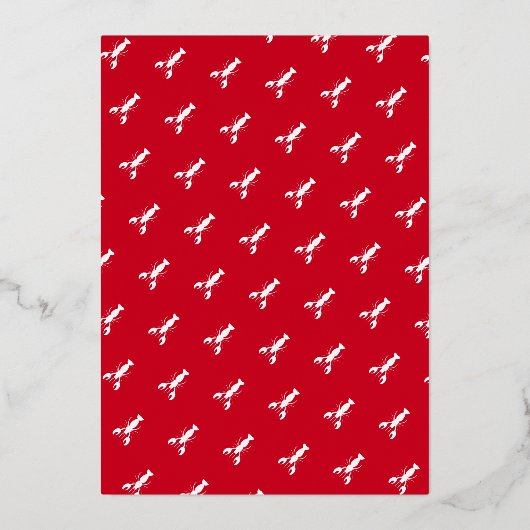 ザリガニ煮沸卒業シーフードパーティー 箔招待状 (裏面)