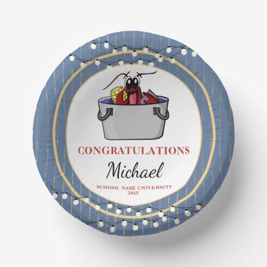 ザリガニ煮沸卒業パーティー ペーパーボウル (正面)